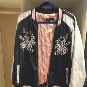 Black/Pink Bomber Jacket